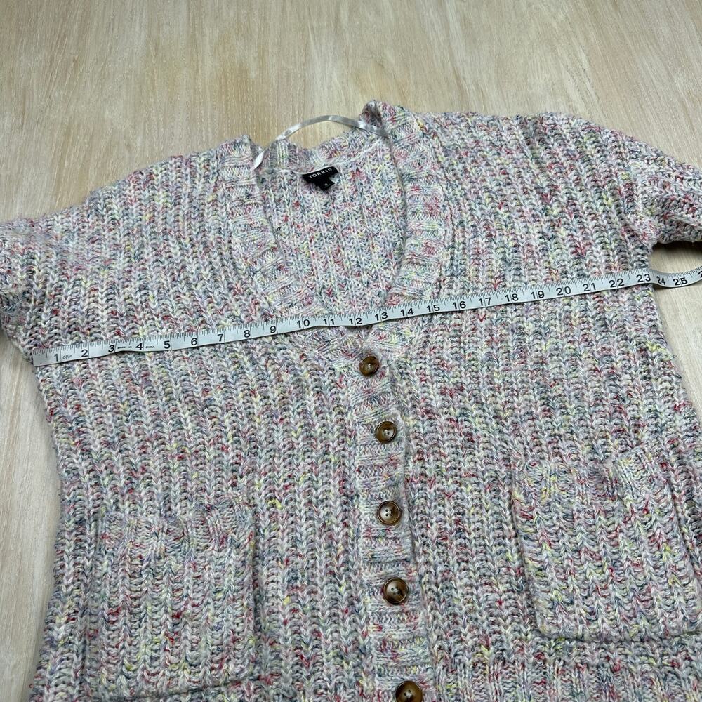 Torrid Multicolored Button Front Long Sleeve Chun… - image 6